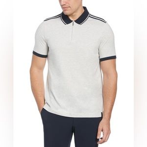 NWT, Perry Ellis, SHOULDER TAPE ZIP POLO. | Size: XXL.